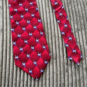 The Nature Conservancy | Poison Dart Frog 100% Silk Necktie | Maroon/Blue Print